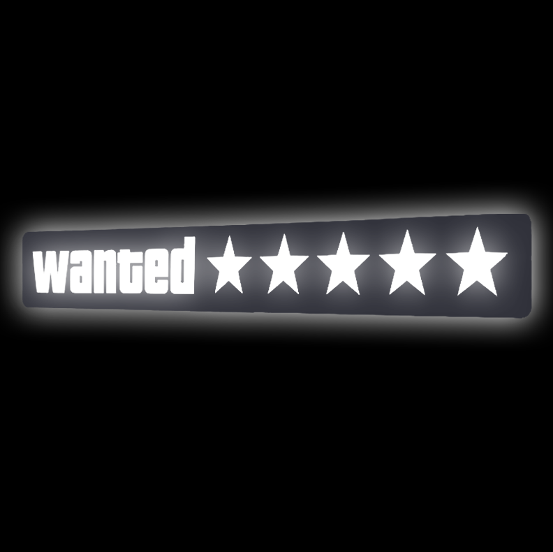 LED Wanted Sticker